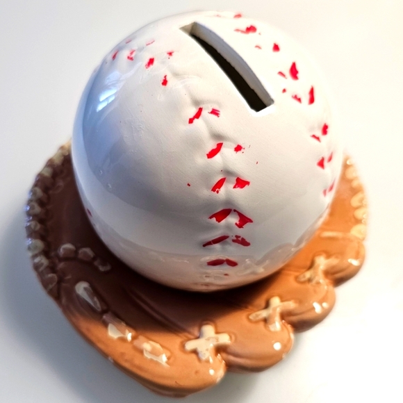 Gift Co. Ceramic Baseball & Glove Coin Piggy Bank - Picture 14 of 14